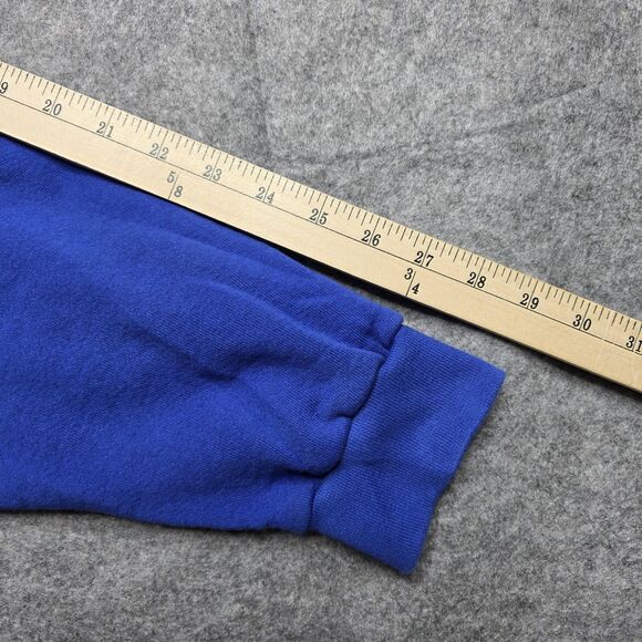 VINTAGE Nike Sweatshirt Mens Large Blue Swoosh Pullover Hoodie Made USA 90s - Picture 7 of 8